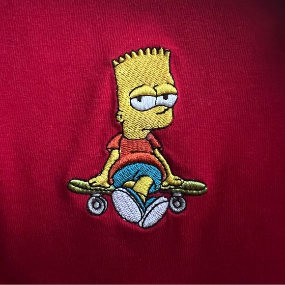 The Simpsons Bart Crop Top - Red - Picture 2 of 2